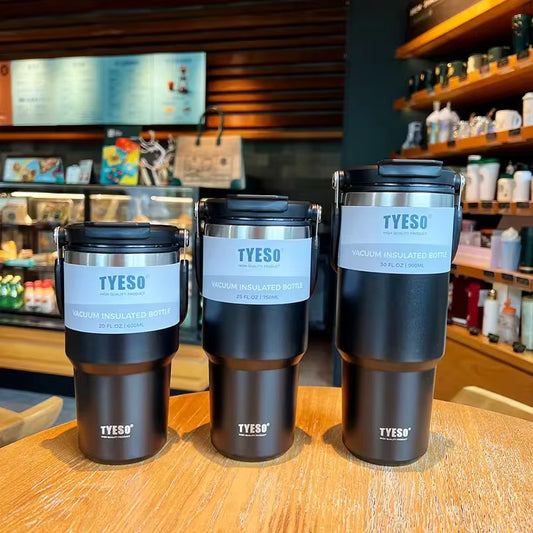 Tyeso Coffee Cup Thermos Bottle Stainless Steel Double-Layer Insulation Cold and Hot Travel Mug Vacuum Flask Car Water Bottle